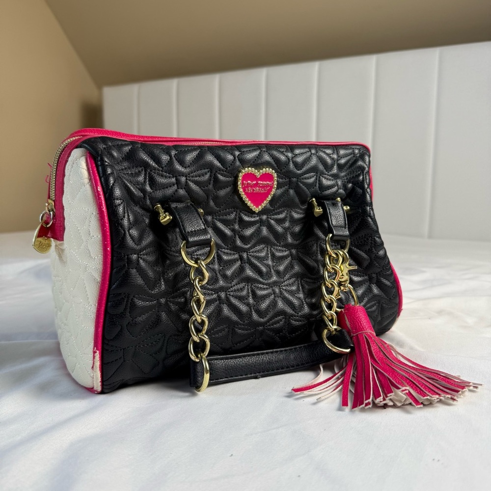 Y2K Bling Betsey Johnson Quilted Satchel